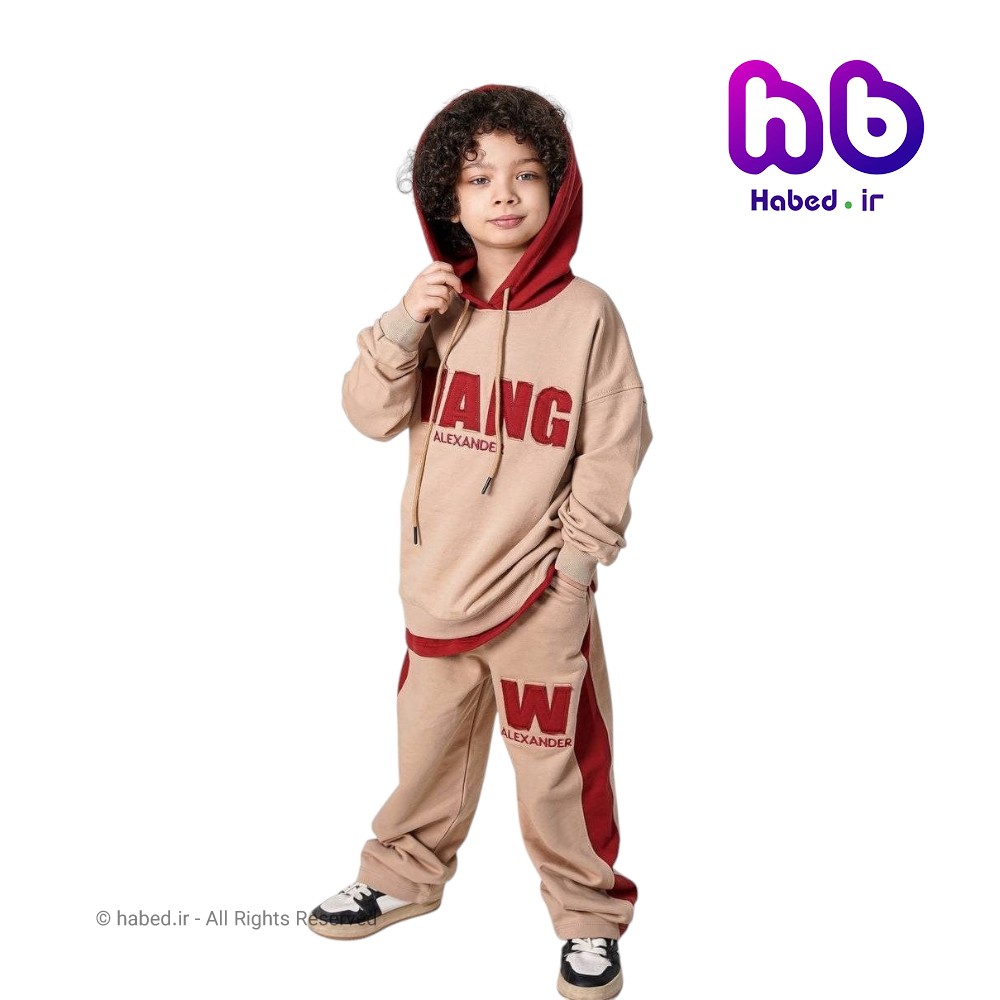 ست هودی شلوار بچگانه شیک پسرانه و دخترانه جنس پنبه دورو درجه یک کد 2917