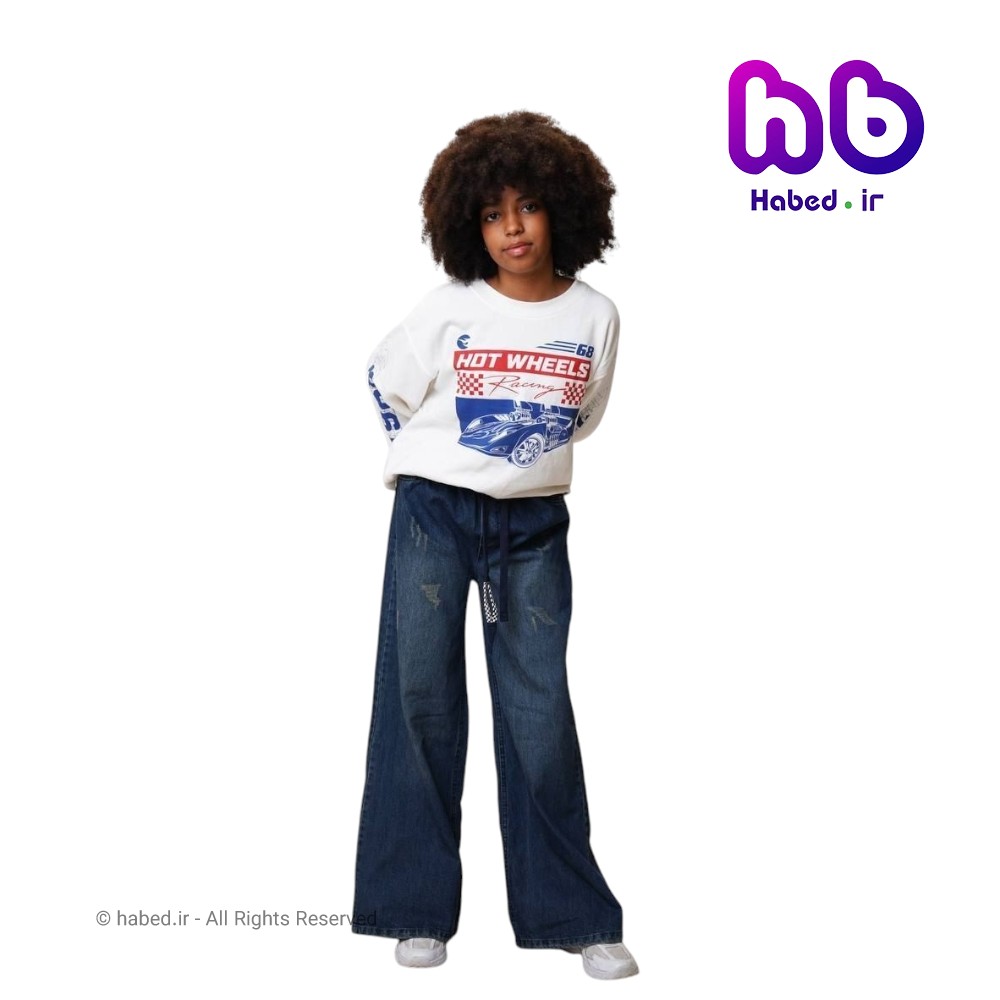 شلوار جین فول بگ بچگانه پسرانه و دخترانه جنس تضمینی کد 2952