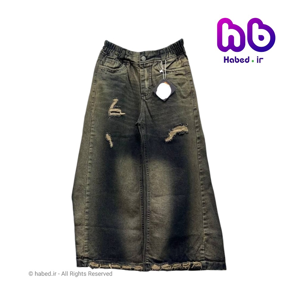 شلوار جین فول بگ بچگانه دخترانه جنس تضمینی کد 2947